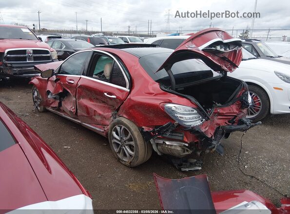 55SWF4KB2HU228690 2017 MERCEDES-BENZ C-CLASS Red Rear left