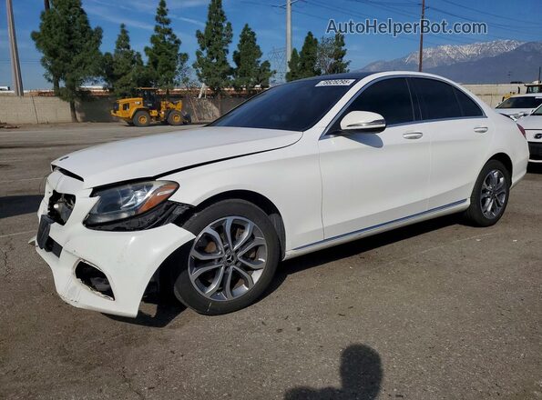 55SWF4KB3HU214281 2017 MERCEDES-BENZ C Белый Передняя левая четверть