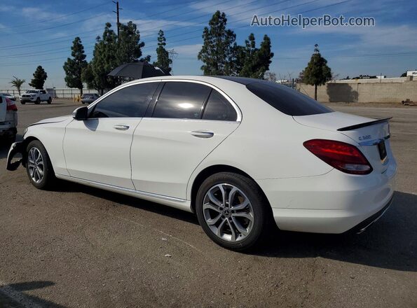 55SWF4KB3HU214281 2017 MERCEDES-BENZ C Белый Задняя левая четверть