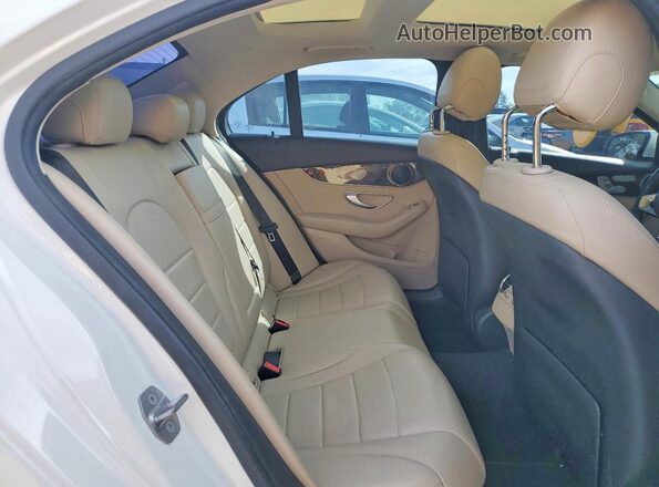 55SWF4KB3HU214281 2017 MERCEDES-BENZ C Белый Вид задних сидений