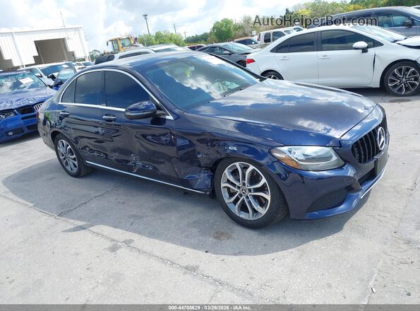 55SWF4KB3HU216502 2017 MERCEDES-BENZ C-CLASS Blue Передня права чверть