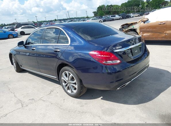 55SWF4KB3HU216502 2017 MERCEDES-BENZ C-CLASS Blue Задня ліва чверть