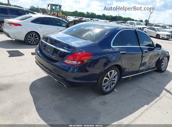 55SWF4KB3HU216502 2017 MERCEDES-BENZ C-CLASS Blue Задня права чверть