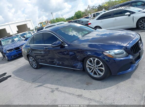 55SWF4KB3HU216502 2017 MERCEDES-BENZ C-CLASS Blue Вид задньої частини салону