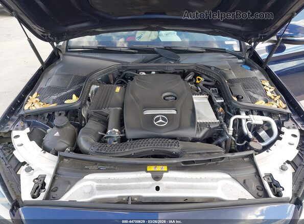 55SWF4KB3HU216502 2017 MERCEDES-BENZ C-CLASS Blue Вид ззаду