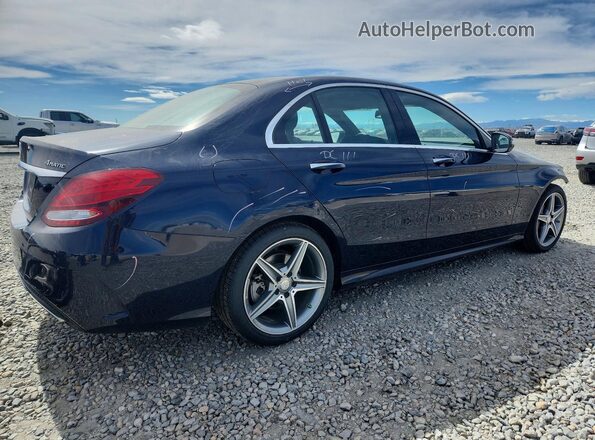 55SWF4KB6GU147397 2016 MERCEDES-BENZ C Blue Rear right
