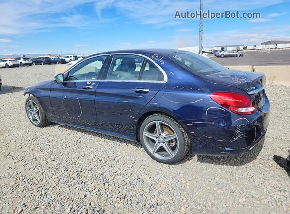 55SWF4KB6GU147397 2016 MERCEDES-BENZ C Blue Rear left