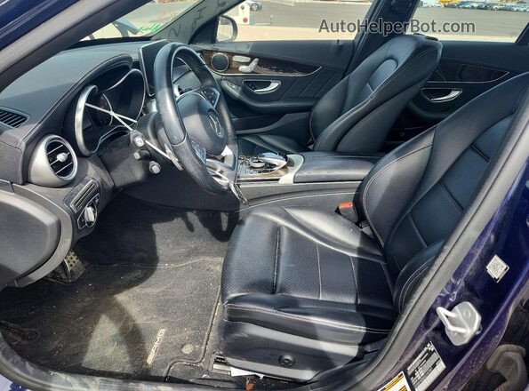 55SWF4KB6GU147397 2016 MERCEDES-BENZ C Blue Front interior view