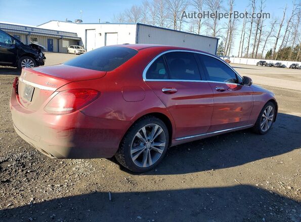 55SWF4KB6GU178780 2016 MERCEDES-BENZ C Red უკანა მარჯვენა