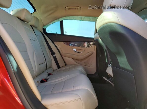55SWF4KB6GU178780 2016 MERCEDES-BENZ C Red უკანა სავარძლების ხედი