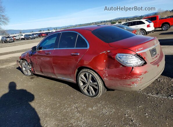 55SWF4KB6GU178780 2016 MERCEDES-BENZ C Red უკანა მარცხენა