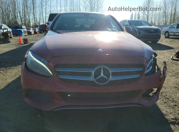 55SWF4KB6GU178780 2016 MERCEDES-BENZ C Red წინა ხედი