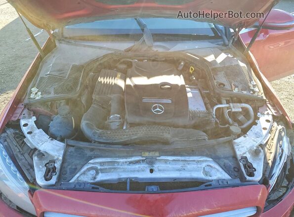 55SWF4KB6GU178780 2016 MERCEDES-BENZ C Red უკანა სალონის ხედი