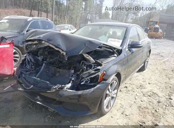 55SWF4KB7JU245233 2018 MERCEDES-BENZ C-CLASS Черный Передняя левая четверть