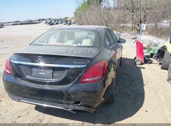 55SWF4KB7JU245233 2018 MERCEDES-BENZ C-CLASS Черный Задняя правая четверть