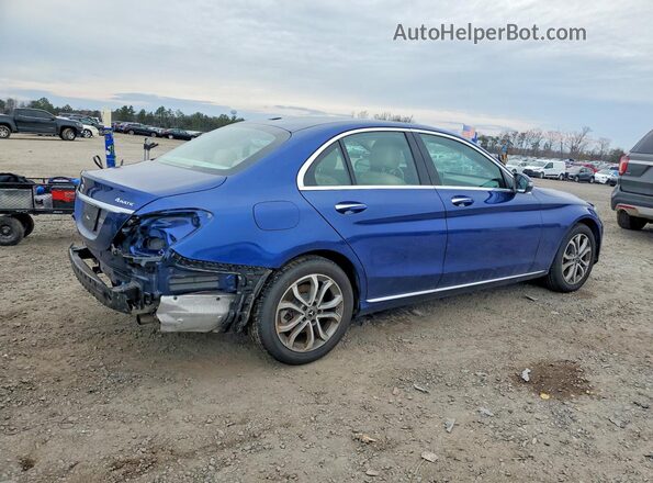 55SWF4KB7JU261416 2018 MERCEDES-BENZ C Синий Задняя правая четверть
