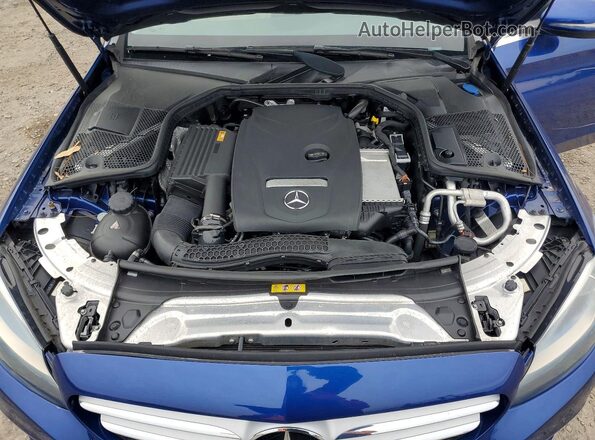 55SWF4KB7JU261416 2018 MERCEDES-BENZ C Синий Вид задней части салона