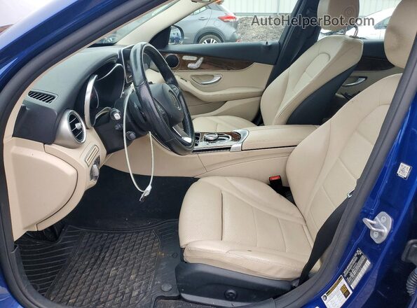 55SWF4KB7JU261416 2018 MERCEDES-BENZ C Синий Вид салона спереди
