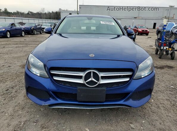 55SWF4KB7JU261416 2018 MERCEDES-BENZ C Синий Вид спереди