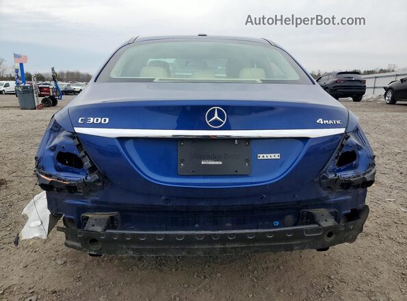 55SWF4KB7JU261416 2018 MERCEDES-BENZ C Синий Вид сзади