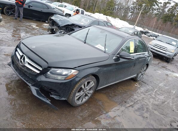 55SWF4KB7JU271606 2018 MERCEDES-BENZ C-CLASS Черный Передняя левая четверть