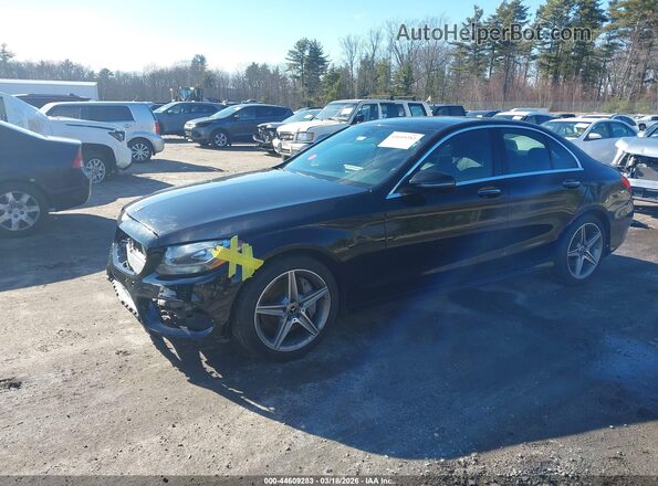 55SWF4KB7JU273016 2018 MERCEDES-BENZ C-CLASS Черный Передняя левая четверть