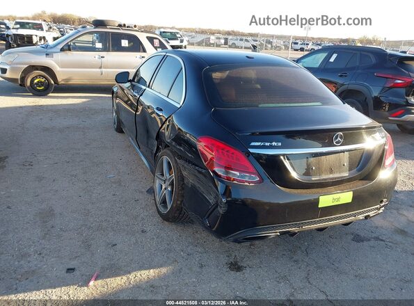 55SWF4KB8GU138572 2016 MERCEDES-BENZ C-CLASS Black Tył lewy