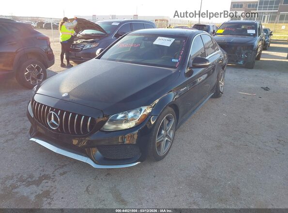 55SWF4KB8GU138572 2016 MERCEDES-BENZ C-CLASS Black Przód lewy