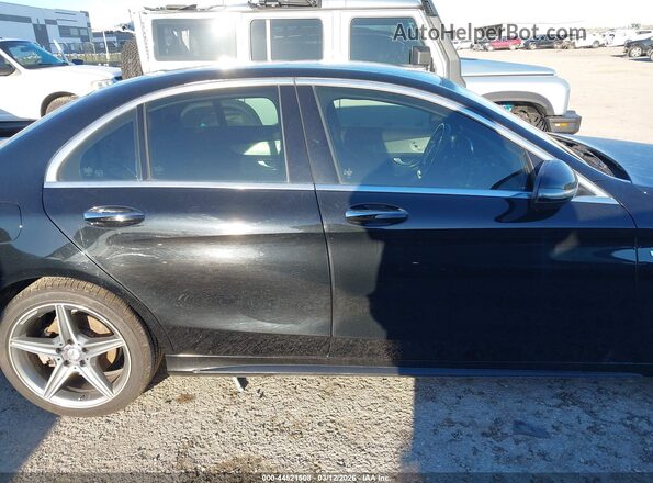 55SWF4KB8GU138572 2016 MERCEDES-BENZ C-CLASS Black Widok wnętrza z tyłu