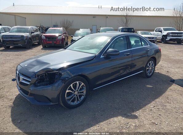 55SWF4KB8GU139429 2016 MERCEDES-BENZ C-CLASS Серый Передняя левая четверть