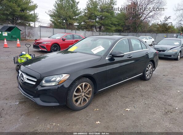 55SWF4KB8HU189779 2017 MERCEDES-BENZ C-CLASS Black Front left