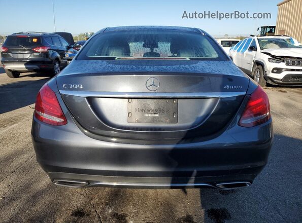 55SWF4KB9GU111252 2016 MERCEDES-BENZ C Charcoal Вид ззаду