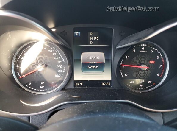 55SWF4KB9GU111252 2016 MERCEDES-BENZ C Charcoal Вид щитка приладів