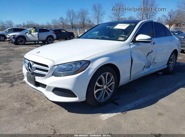 55SWF4KB9HU185224 2017 MERCEDES-BENZ C-CLASS White Vista tres cuartos delantera izquierda