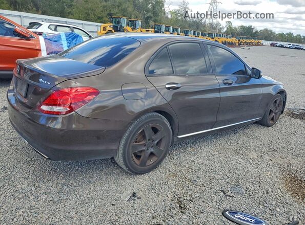 55SWF4KBXHU184034 2017 MERCEDES-BENZ C Brown Tył prawy