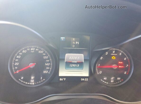 55SWF4KBXHU184034 2017 MERCEDES-BENZ C Brown Widok zestawu wskaźników