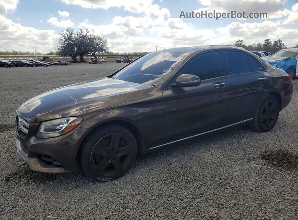 55SWF4KBXHU184034 2017 MERCEDES-BENZ C Brown Przód lewy