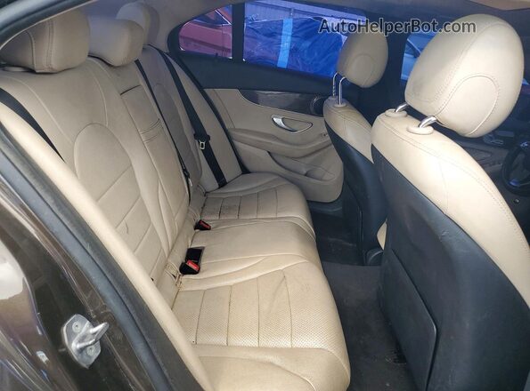 55SWF4KBXHU184034 2017 MERCEDES-BENZ C Brown Widok tylnych siedzeń