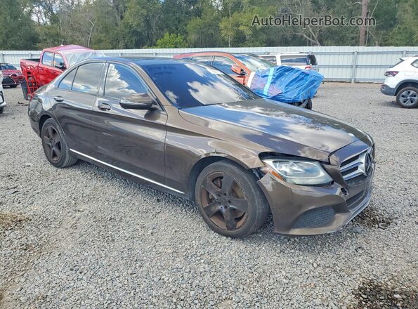 55SWF4KBXHU184034 2017 MERCEDES-BENZ C Brown Przód prawy