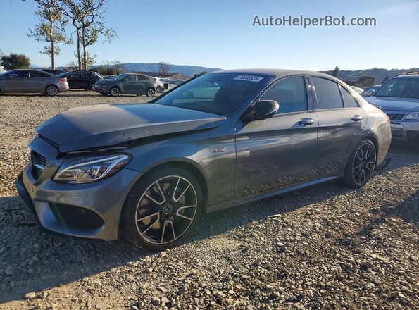55SWF6EB3HU215020 2017 MERCEDES-BENZ C Gray წინა მარცხენა ხედი სამი მეოთხედიდან