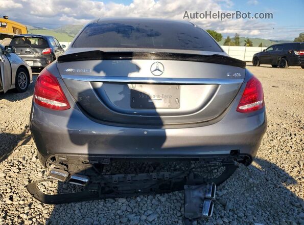 55SWF6EB3HU215020 2017 MERCEDES-BENZ C Gray უკანა ხედი