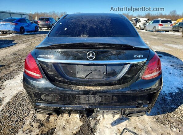 55SWF6EB6HU214296 2017 MERCEDES-BENZ C Black Vista trasera