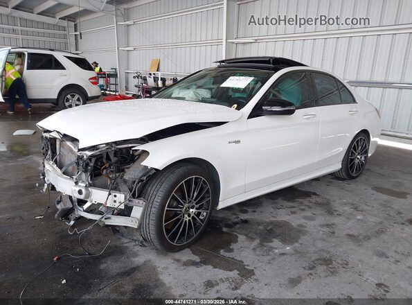 55SWF6EB8GU108978 2016 MERCEDES-BENZ C-CLASS White Առջևի ձախ երեք քառորդ տեսարան