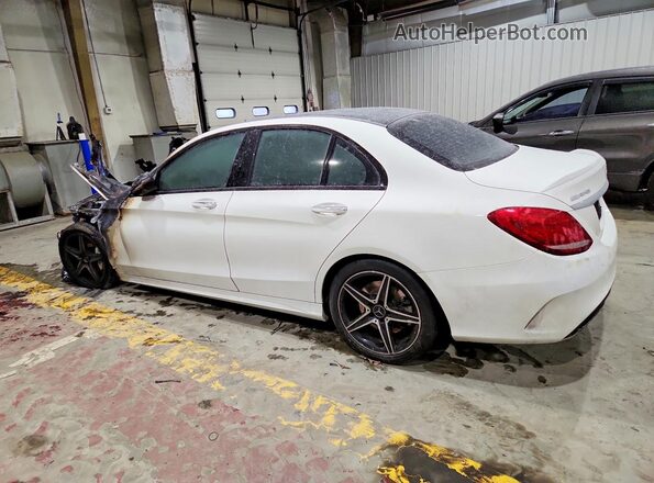 55SWF6EB8JU244356 2018 MERCEDES-BENZ C White Trasero izquierdo