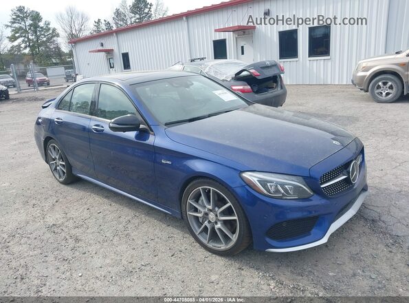 55SWF6EB9JU248688 2018 MERCEDES-BENZ AMG C 43 Blue Передня права чверть