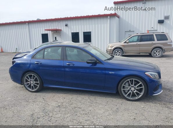 55SWF6EB9JU248688 2018 MERCEDES-BENZ AMG C 43 Blue Панорамний вид салону 360°