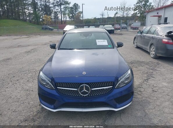 55SWF6EB9JU248688 2018 MERCEDES-BENZ AMG C 43 Blue Вид задньої частини салону