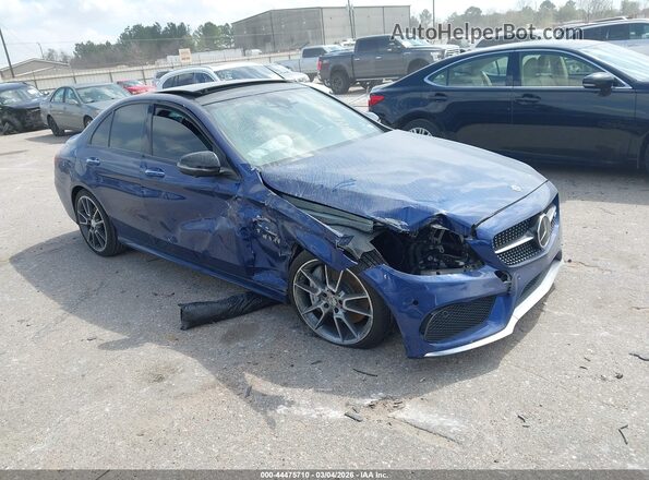 55SWF6EBXJU267430 2018 MERCEDES-BENZ AMG C 43 Blue Front right