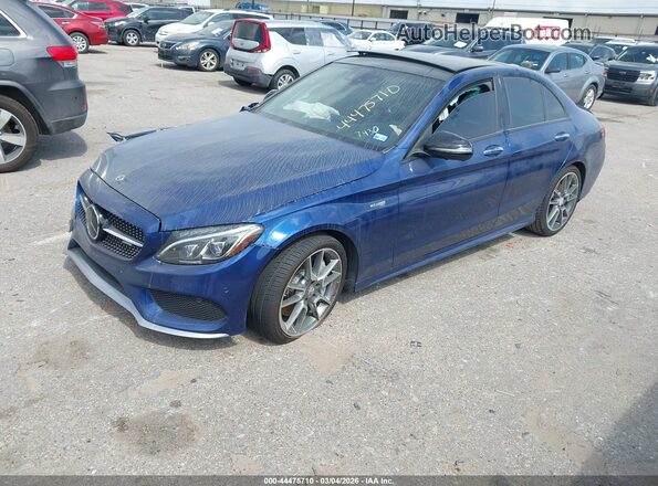 55SWF6EBXJU267430 2018 MERCEDES-BENZ AMG C 43 Blue Front left