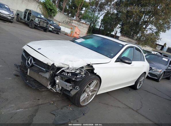 55SWF8DB3KU310746 2019 MERCEDES-BENZ C-CLASS White წინა მარცხენა ხედი სამი მეოთხედიდან